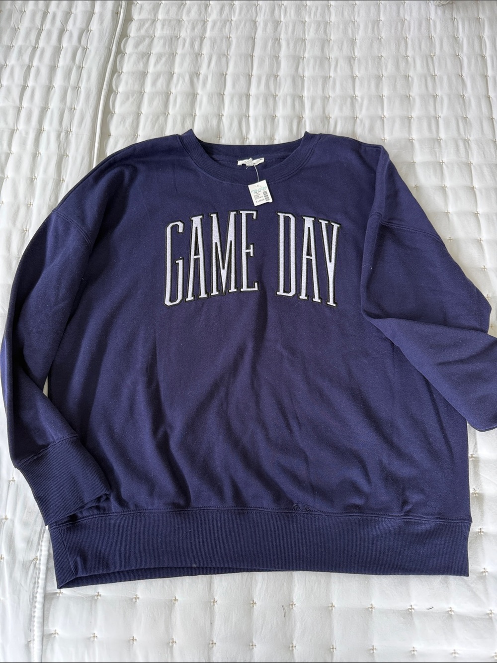 Maurices Navy 'GAME DAY' Crewneck Sweatshirt
